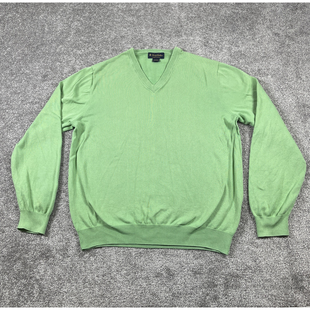 Brooks Brothers Sweater Mens Supima Cotton V Neck Workwear‎ *See Description